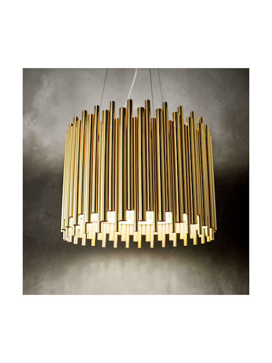 Ideal Lux Pan Κρεμαστό Φωτιστικό για 5 Λαμπτήρες E27 Χρυσό 47x50x35εκ. 208817 - second view